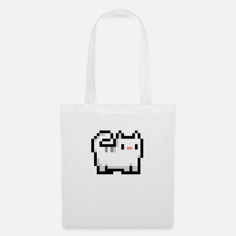 Retro Katze - Stoffbeutel - Weiß