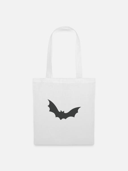 Fledermaus, Halloween, Robin, Grusel - Stoffbeutel - Weiß