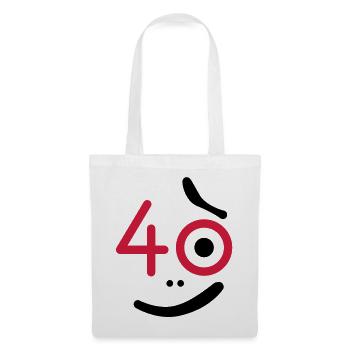 40 Jahre - so what? - Stoffbeutel - Weiß - Vorne