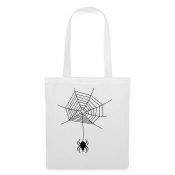 spinne_im_netz_f1 - Sac en tissu - blanc - Devant