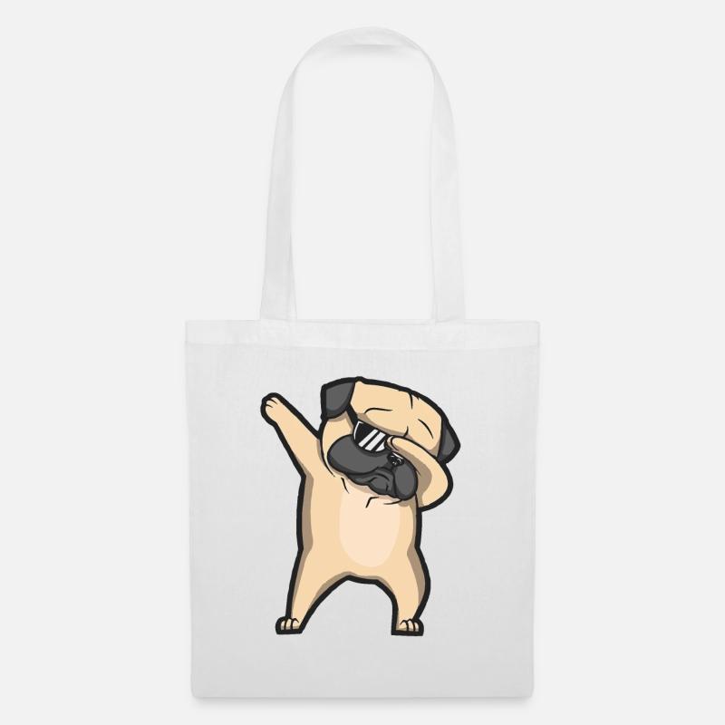 dabbing pug - Tote Bag - white
