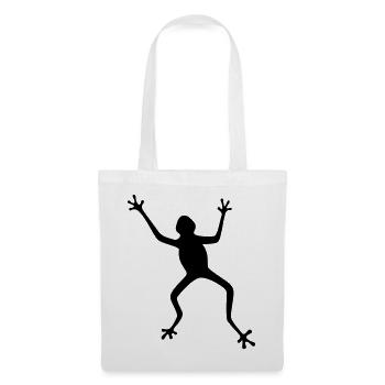 Frosch Silhouette: Tropisch, Regenwald - Stoffbeutel - Weiß - Vorne