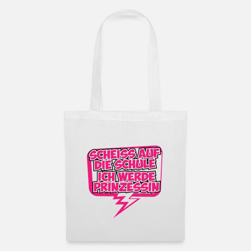 Prinzessin Prinzessinnenshirt Geschenkidee Krone - Stoffbeutel - Weiß
