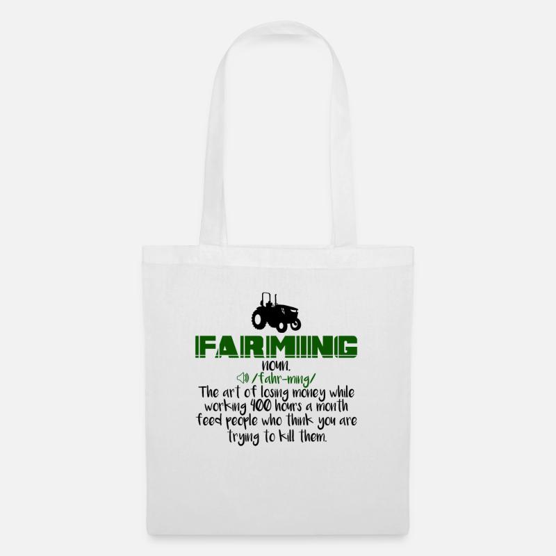 Farming Definition - Tote Bag - white