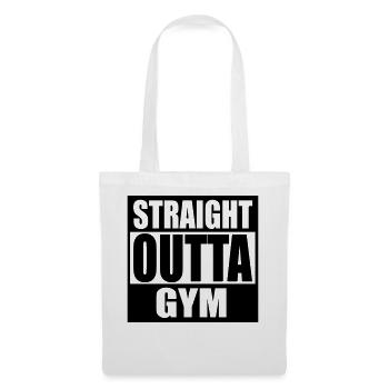 Droit Outta Gym Fitness Fit Fitness - Sac en tissu - blanc - Devant