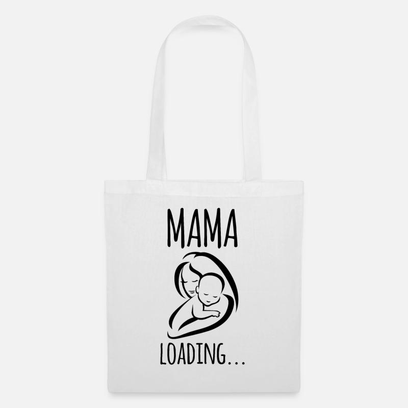 Mama 2019 loading Mami Schwangerschaft Geburt Baby - Stoffbeutel - Weiß