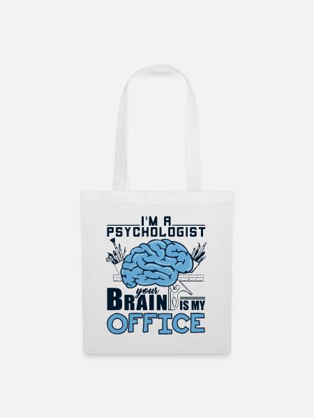 Psychologie Lustige Sprüche Psychologen Geschenk - Stoffbeutel - Weiß