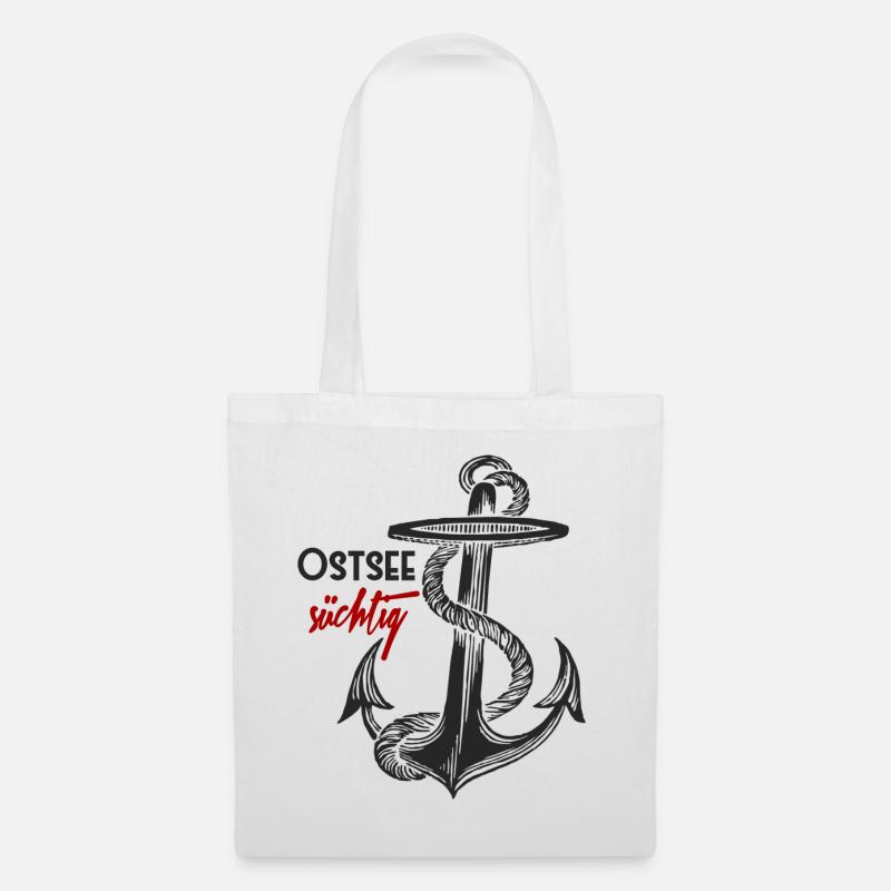 Ostsee-süchtig - Anker - Stoffbeutel - Weiß