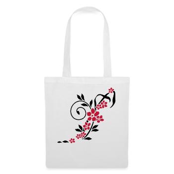 Fleur Vrille / Fleur Tandril (2c) - Sac en tissu - blanc - Devant