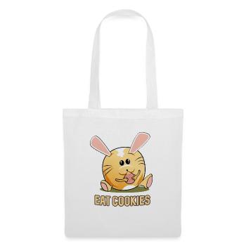 Süßer Hase Iss Kekse Kawaii - Stoffbeutel - Weiß - Vorne