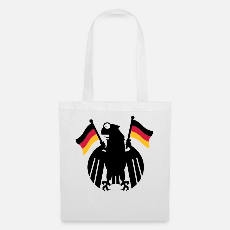 Wappenadler Karikatur / German Eagle Cartoon (3c) - Stoffbeutel - Weiß
