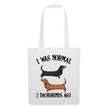 Dachshund Duo Contrast Silhouette - Tote Bag - white - Front