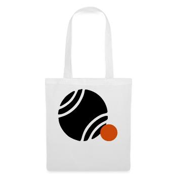 BOULE DE PETANQUE - Sac en tissu - blanc - Devant