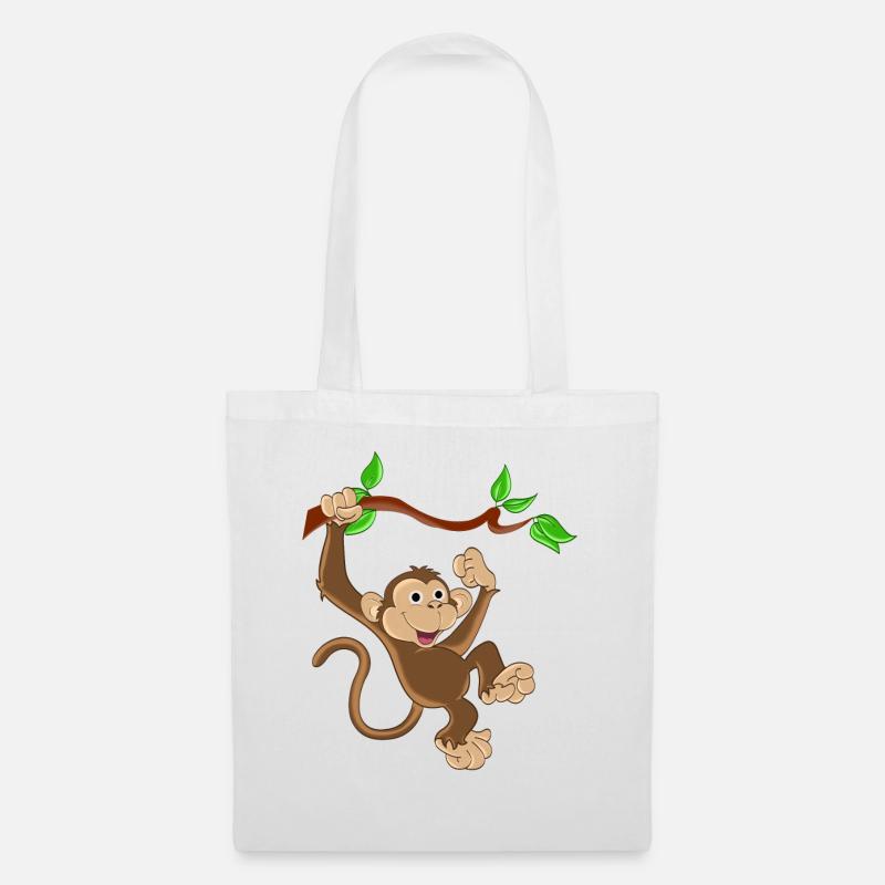 Funny Monkey - Tote Bag - white