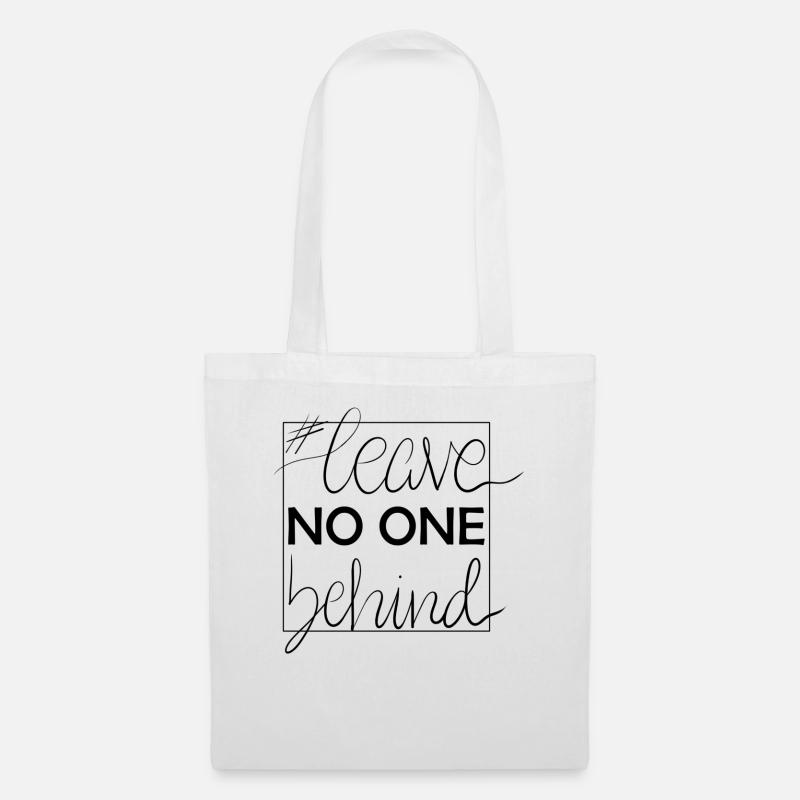 leave no one behind - Stoffbeutel - Weiß