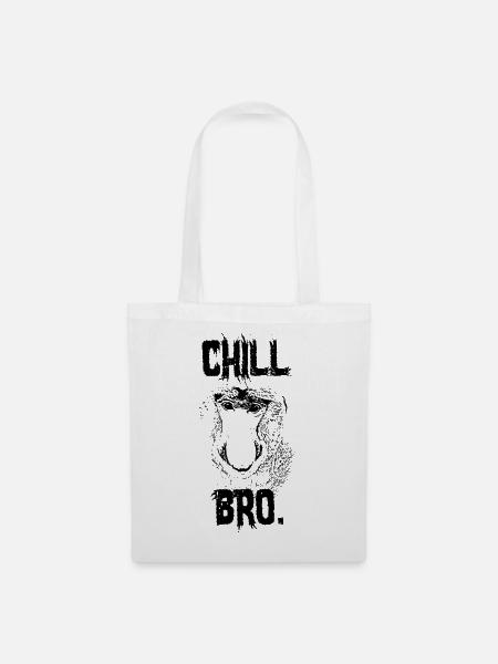 Chill Bro Nasenaffe Geschenk - Stoffbeutel - Weiß