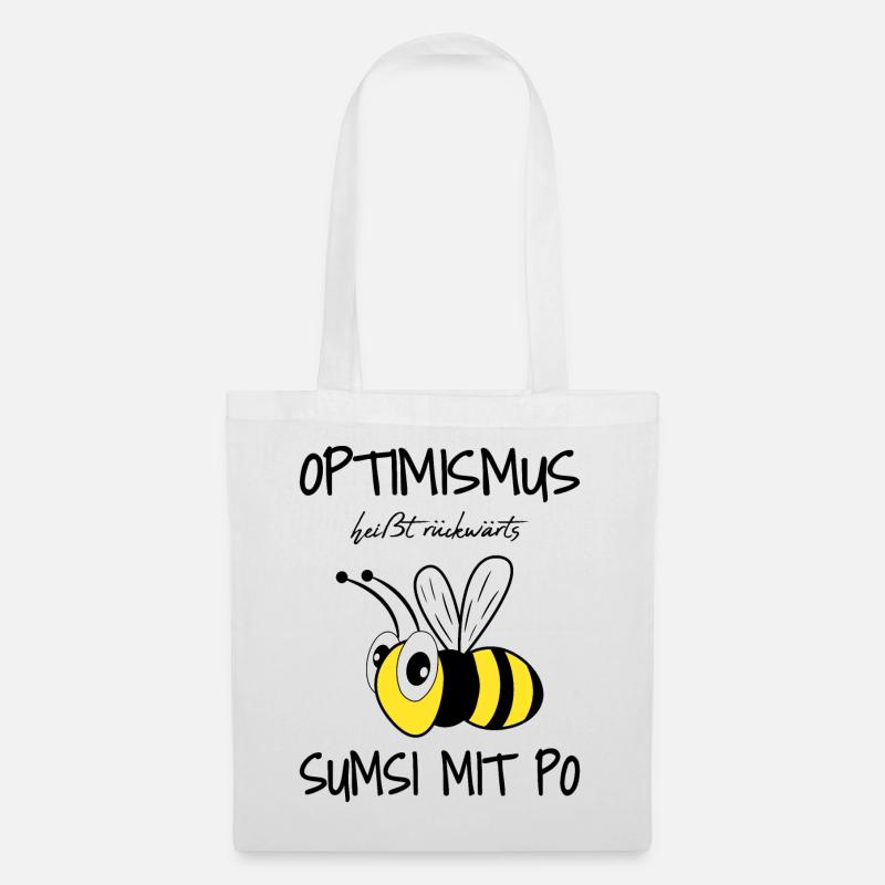 Sumsi Mit Po Imker Optimismus Bienen Geschenk - Stoffbeutel - Weiß