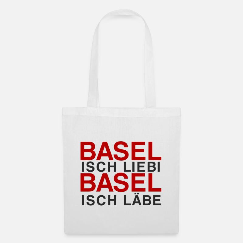 Basel isch Liebi, Basel isch Läbe - Stoffbeutel - Weiß
