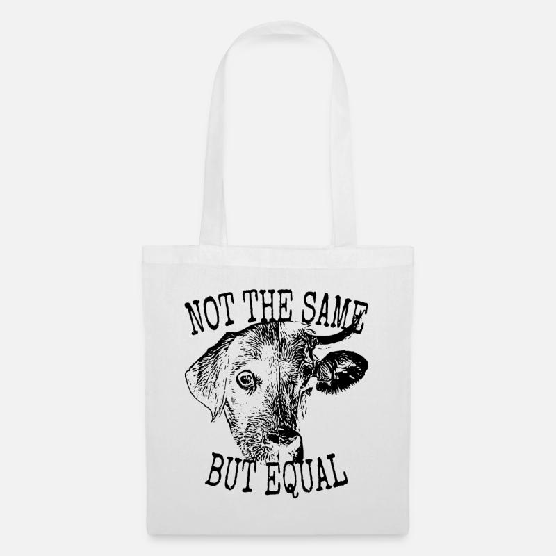 Vegan Not The Same But Equal Vegetarier Tierfreund - Stoffbeutel - Weiß