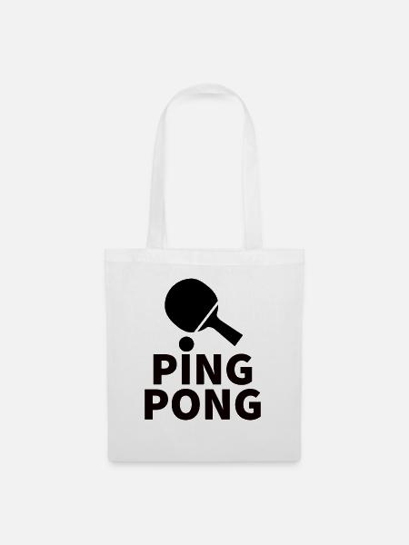PING PONG Energetisches abstraktes Design - Stoffbeutel - Weiß