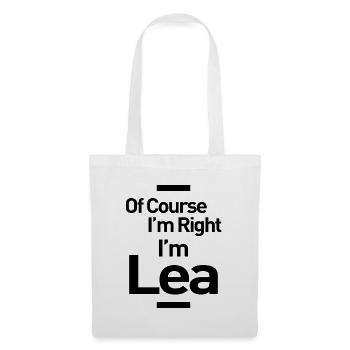 Lea Personalized Name Birthday Gift - Tote Bag - white - Front