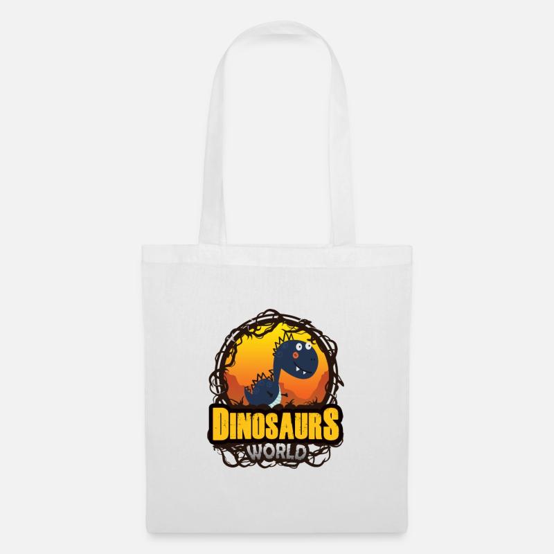 Dinosaurier Welt Sunset - Stoffbeutel - Weiß