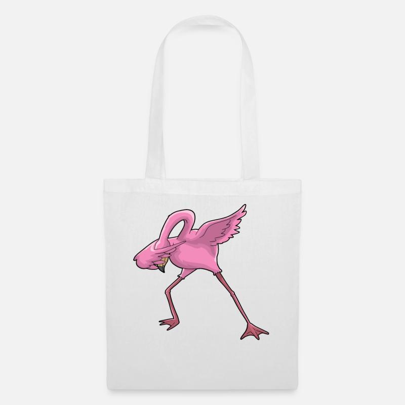 Flamingo Dabbing - Stoffbeutel - Weiß