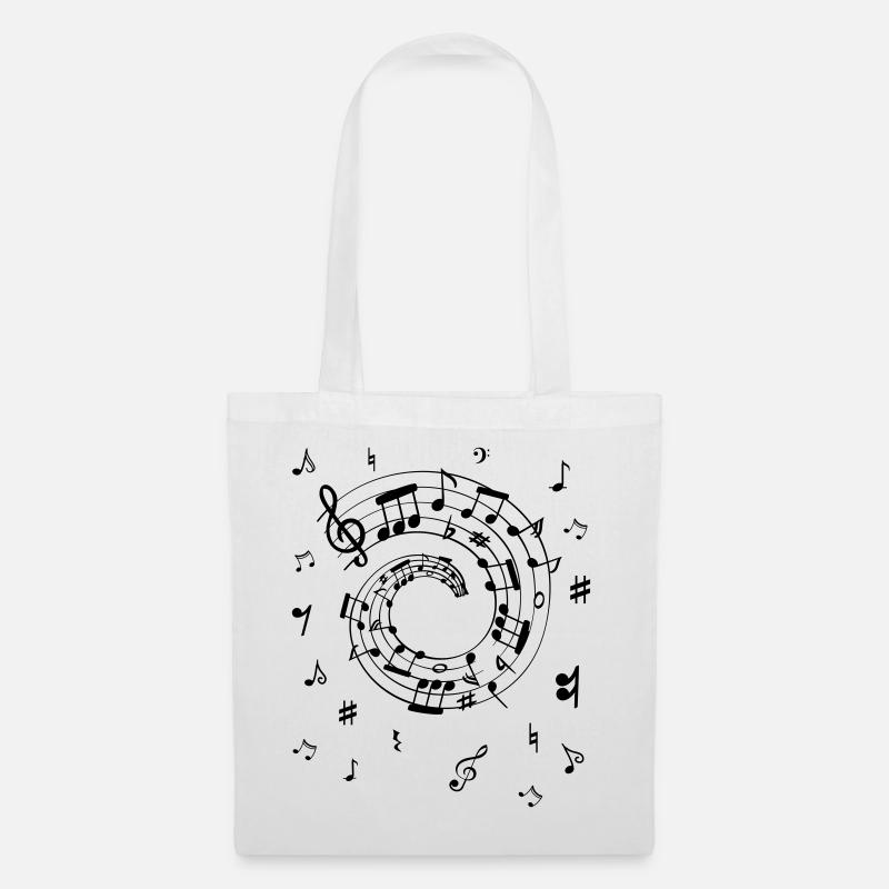 Musical notes - Tote Bag - white