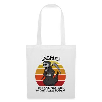 Sensenmann Retro Spruch lustig - Stoffbeutel - Weiß - Vorne