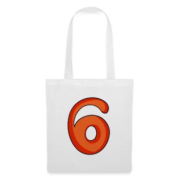 Numéro 6 - Sac en tissu - blanc - Devant