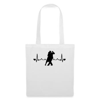 Tango Argentino Heartbeat Tango Tänzer Tanzpaar - Stoffbeutel - Weiß - Vorne
