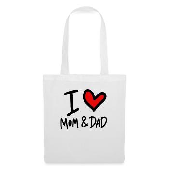 Je suis amoureux et papa - Sac en tissu - blanc - Devant