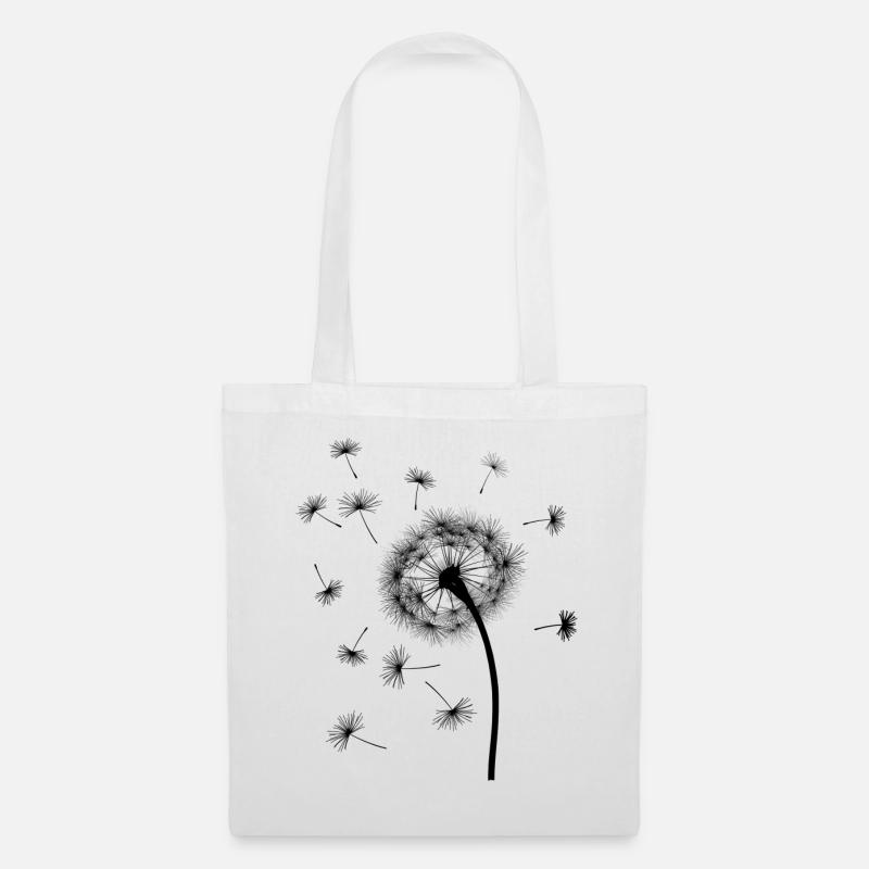 Pusteblume / Löwenzahn - Stoffbeutel - Weiß