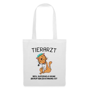 Tier Tierarzt Tiermedizin Geschenk - Stoffbeutel - Weiß - Vorne