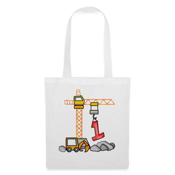 Pelle t-shirt 1 anniversaire 1 ans de garçon t-shirt - Sac en tissu - blanc - Devant