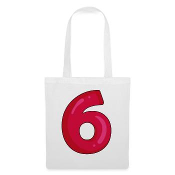 6 - Stoffbeutel - Weiß - Vorne