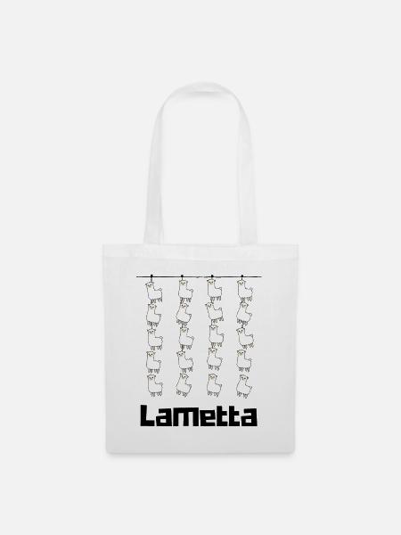 Lametta Lama Weihnachten Alpaka Llama XMas Lustig - Stoffbeutel - Weiß