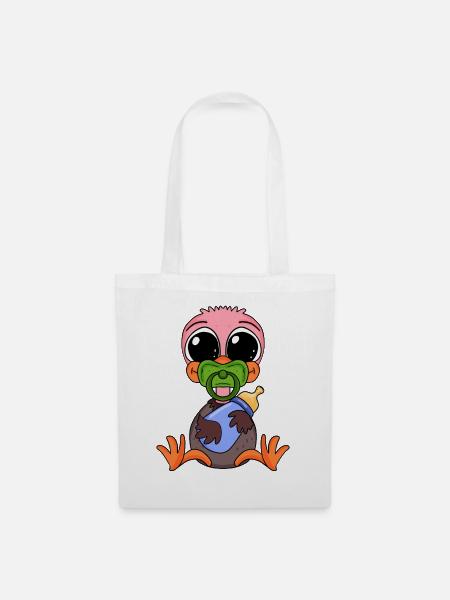 Baby Strauß - Stoffbeutel - Weiß