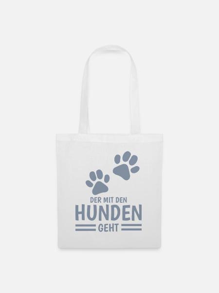 Hund und Herrchen Sprüche - Stoffbeutel - Weiß