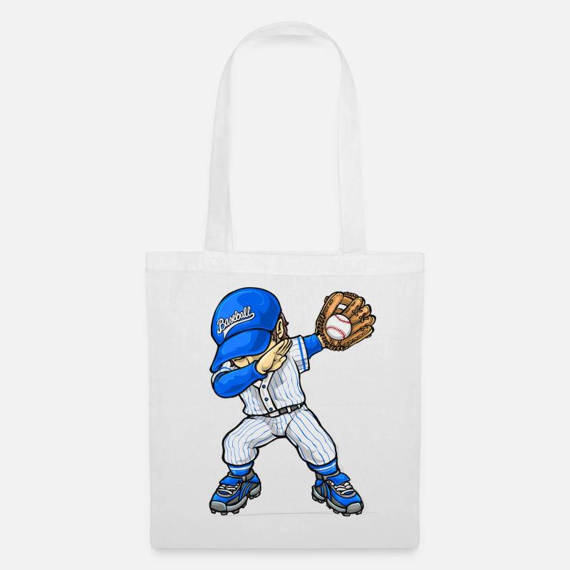 Dabbing Baseball Baseballspieler - Stoffbeutel - Weiß