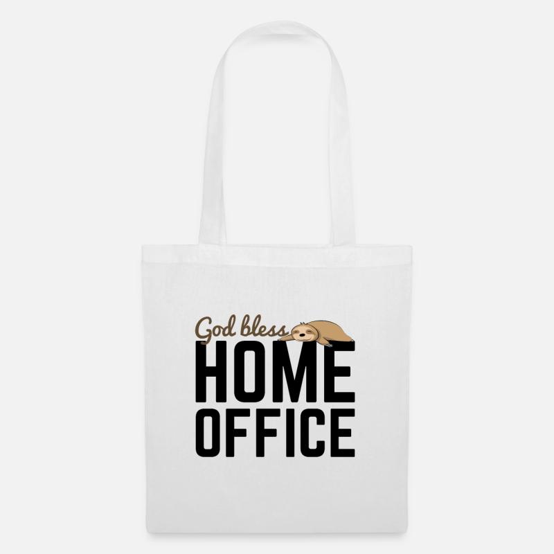 God Bless Home Office Faultier - Stoffbeutel - Weiß
