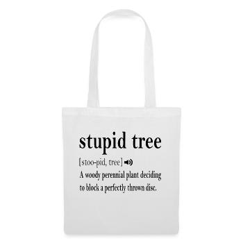 Stupid Tree Definition Disc Golf Frisbee Geschenk - Stoffbeutel - Weiß - Vorne