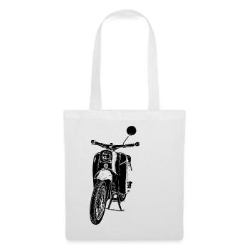 Cyclomoteur Schwalbe - Sac en tissu - blanc - Devant