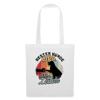 Bester Hunde Opa Aller Zeiten Hundeopa Geschenk - Stoffbeutel - Weiß - Vorne