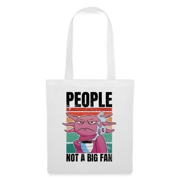 Axolotl with coffee - People Not A Big Fan - Tote Bag - white - Front