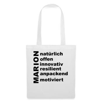 Marion - Ein ganz spezielles Design nur für Marion - Stoffbeutel - Weiß - Vorne
