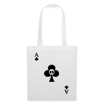 Skull and ace of clover - Tote Bag - white - Front