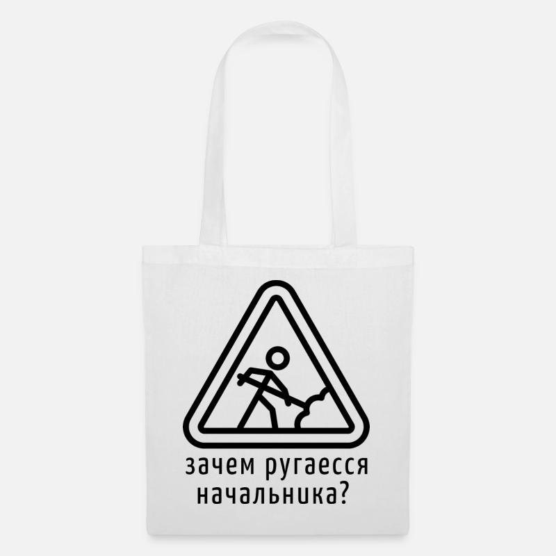 Russische Sprüche lustig Geburtstag Geschenkidee - Stoffbeutel - Weiß