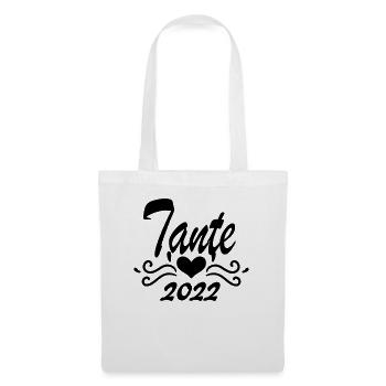 Tante 2022 - Werdende Tante - Tante werden - Stoffbeutel - Weiß - Vorne
