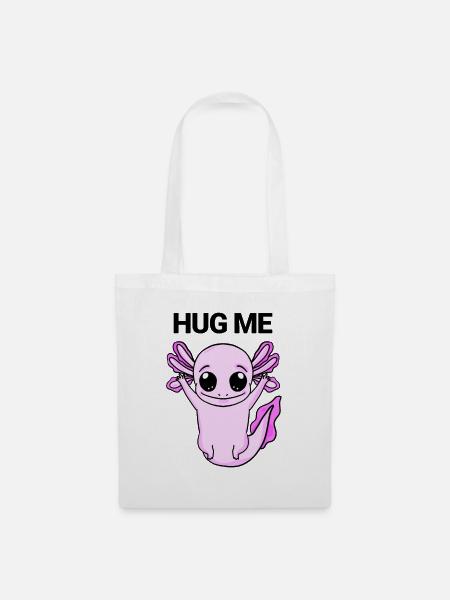 Axolotl Umarmung - Stoffbeutel - Weiß